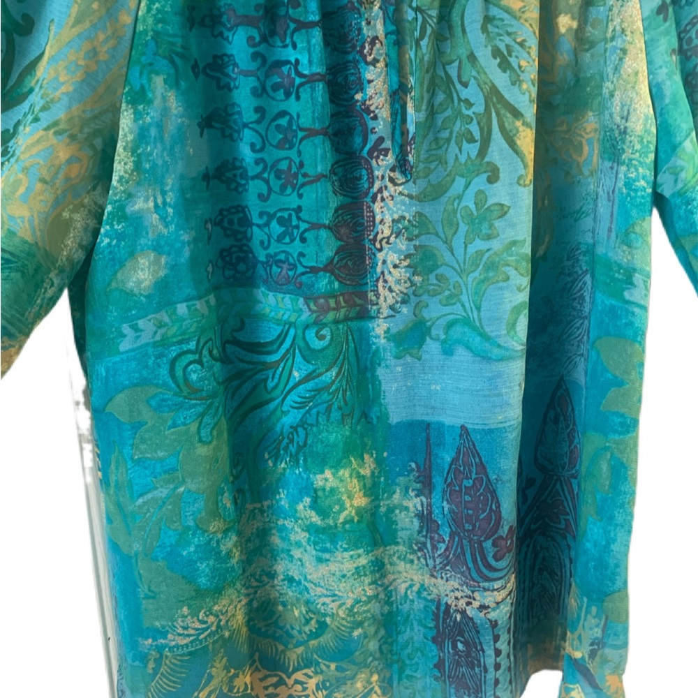 Pre Owned Women’s Chaps Blouse Sz Sm Hippie Vibe Boho Fashionable Comfort Style - Picture 5 of 11